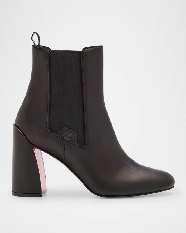 Turelastic Leather Red Sole Ankle Booties